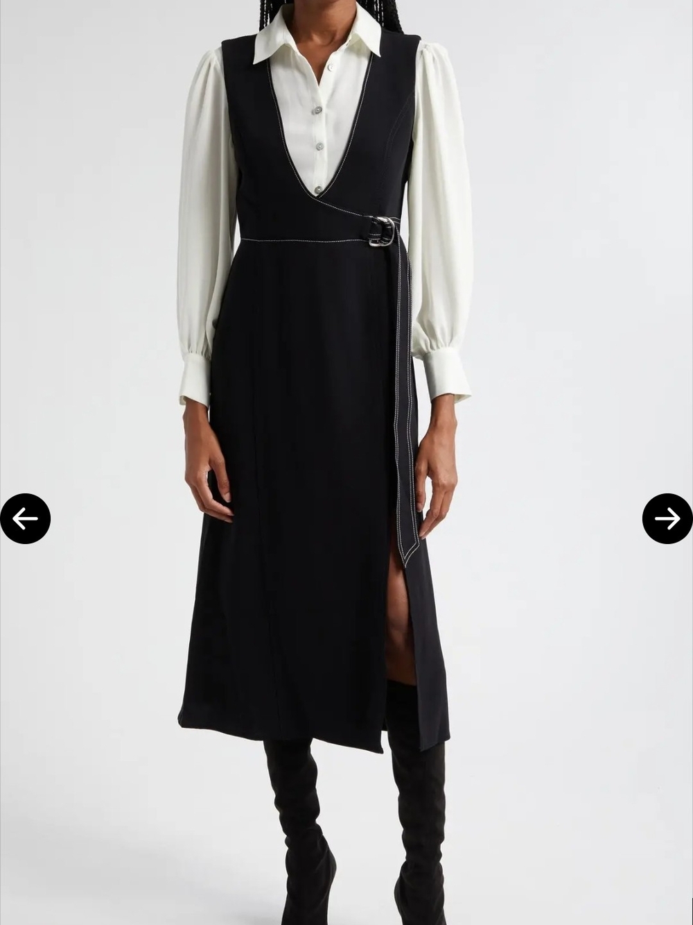Cinq à Sept ambre long sleeve faux wrap midi dress Size 8 MSRP $495